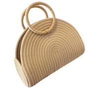 COOPHYA Paquet à Main en Corde de Coton Tissée Grosse Capacité, Panier en Paille pour Plage et Sorties Estivales Femme