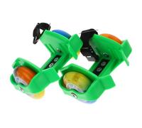 COOPHYA Patins à roulettes D'entraînement Ajustables avec Roues Lumineuses en PU et Caoutchouc pour Garçon et Filles, Chaussures de Skate Vertes pour Débutants