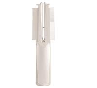COOPHYA Peigne de Toilettage pour Chiens et Chats Peigne Démêloir à Dents Fines les Poils Morts Nœuds Brosse Ergonomique Blanche pour Animaux