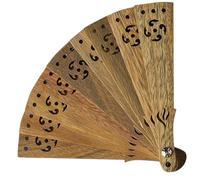 COOPHYA Pendentif Éventail Pliant Vert Décor Suspendu Rétro pour Sac Voiture Porte-clés Ornement Vintage Élégant