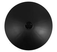 COOPHYA Plaque de Base pour Fauteuil de Salon - Couvercle Rond en Plastique Noir de 400 mm en Forme de dôme pour Tabouret de Salon de beauté - Pièce de Rechange Robuste pour Tabouret de Bar, Trou de