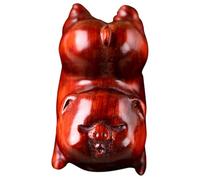 COOPHYA Porte-clés Cochon en Bois de Santal Marron, Charme Artisanal Suspendu, Accessoire de Décoration DIY Délicat et Rétro pour Créations Uniques