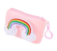 COOPHYA Porte-clés et Décorer Téléphone Porte-Monnaie Rose en Tissu Arc-en-Ciel Décoratif Mignon et Petit Accessoire pour Organiser Clés pour Paquet à Main