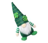 COOPHYA Poupée Naine GNOME Trèfle Garçon Saint-Patrick Décoration Intérieure Maison Peluche Nain Irlandais Ornement Chance pour Étagère Table Cheminée Ambiance Festive