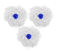 COOPHYA Recharge de Balai à Serpillère en Coton 3 Têtes Absorbantes et Réutilisables, Accessoires de Remplacement pour Nettoyage Domestique