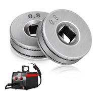 COOPHYA Rouleaux D'alimentation de Soudeuse en Acier 2 Pièces pour Poste à Souder Semi-automatique 0,6/0,8 Robuste et Facile à Remplacer pour Bricolage