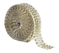 COOPHYA Ruban Décoratif Strass Doré en Plastique, Pliable et Facile à Travailler, pour Bricolage DIY et Décoration, 1 Rouleau de 5 Yards