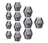 COOPHYA Serrage-câble Résistance Corrosion en Acier Inoxydable 12pcs Boulon Unique, Résistance la Corrosion, Fixation Fiable pour Câble Métallique pour Câbles et Usage Nautique