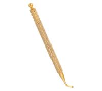 COOPHYA Stylo à Pointe Auriculaire Incurvée en Cuivre Doré, Bâtonnet de Massage des Points D'acupression pour Auriculothérapie, Outil D'acupuncture Précis pour Auto-diagnostic, Accessoire