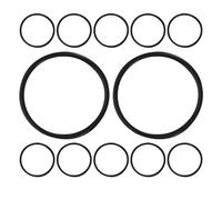 COOPHYA Support Antichoc pour Microphone à Condensateur en Caoutchouc Noir, Bande Élastique Isolante Anti-vibration, Pack de 12 Pièces pour Enregistrement Audio en Studio