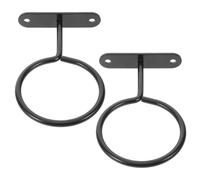 COOPHYA Support Mural Design Moderne et Gain de Place pour Batte de Baseball en Fer Noir, Lot de 2 Pièces pour Garage ou Collection