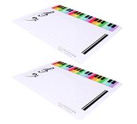 COOPHYA Tableau Blanc Effaçable à Sec pour Musique Notes Magnétiques, 2 Pièces en Plastique Blanc, Pédagogie Musicale à Domicile