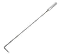 COOPHYA Tisonnier pour Foyers Extérieurs en Acier Argenté Design Polyvalent et Crochet Unique, pour Barbecue en Plein Air et Brasero