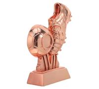 COOPHYA Trophée de Football pour Garçon et Filles Plaqué Cuivre 10x4x15 Cm, Récompense Sportive pour Championnat et Tournoi, Objet de Collection et Souvenir Football, Présent Équipe