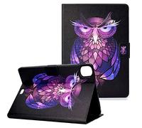 Coopts iPad Pro 11 2020 Étui avec porte-crayons, support de mise en veille automatique en TPU souple avec support intégré pour iPad Pro 11" 2e/1ère génération 2020/2018 Chouette violette