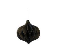 coopz Décoration de Noël en papier - Pendentif oignon - Boule de Noël - 11 cm - Couleur : anthracite