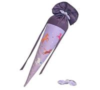 coopz Sac d'école avec nœud pour cheveux, lilas, fait à la main, couleur : violet