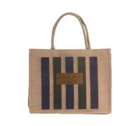 coopz Sac en raphia Bill Ohlala - 41 x 16 x 32 cm - 100 % jute - Fabriqué à la main, bleu