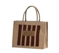 coopz Sac en raphia Bill Ohlala - 41 x 16 x 32 cm - 100 % jute - Fabriqué à la main, bordeaux