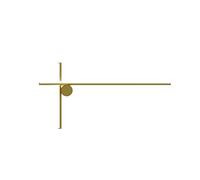 FLOS Applique murale Coordinates W2 – Champagne anodisé