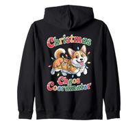 Coordinateur du Chaos de Noël Hommes Femmes Corgidor Corgi Sweat à Capuche