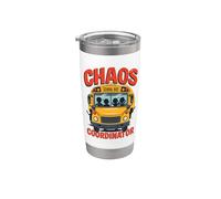 Coordonnateur professionnel du chaos pour chauffeur de bus scolaire amusant Gobelet isotherme en acier inoxydable double paroi