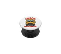 Coordonnateur Professionnel du Chaos pour Chauffeur de Bus Scolaire Amusant PopSockets PopGrip Adhésif