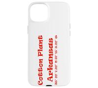 Coordonnées de Cotton Plant Arkansas Coque pour iPhone 15 Plus