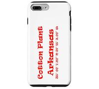 Coordonnées de Cotton Plant Arkansas Coque pour iPhone 7 Plus/8 Plus