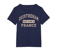 Coordonnées de la carte Ouistreham France Athletic Beige Distressed T-Shirt