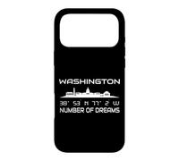 Coordonnées GPS Capitale USA Tourist Skyline Washington Coque pour iPhone 17 Pro Max