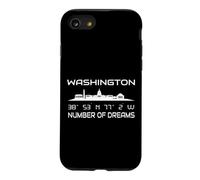Coordonnées GPS Capitale USA Tourist Skyline Washington Coque pour iPhone SE (2020) / 7/8