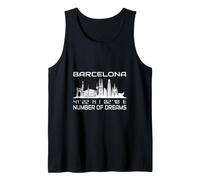 Coordonnées GPS Espagne Vacances Catalogne Skyline Barcelone Débardeur