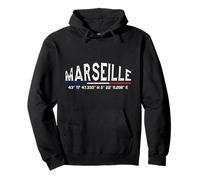 Coordonnées GPS Marseille France Sweat à Capuche