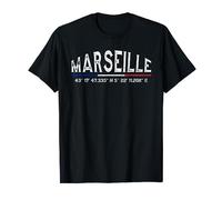 Coordonnées GPS Marseille France T-Shirt