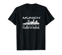 Coordonnées GPS Silhouette Paysage de la Ville de la Bavière Munich T-Shirt Graphique avec Valeur