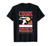 Coors Cowboys Western Country Rodéo rétro en cuir de vache T-Shirt
