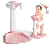 COOSEYA® Support de douche pour bébé, support de bain pour tout-petits avec colique plus épais, anti-pincement, base antidérapante, support de douche réglable pour les tout-petits debout eux-mêmes