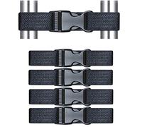 Coosin Lot de 4 verrous de sécurité pour bébé, poignées de sécurité pour enfants, installation simple, serrures de sangle de sécurité à la maison pour armoires, four, double ouverture, porte de