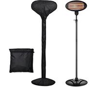 Coosoo Housse de chauffage électrique entièrement couverte étanche pour jardin, extérieur - Protection universelle contre la poussière, les UV - Avec sac de rangement (noir)