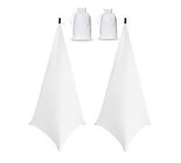 COOSOO Housse universelle pour support de haut-parleur - Matériau Lycra Spandex - 1,8 m de haut - Ajustement universel - Support d'amplificateur de haut-parleur - Couverture à 360 degrés - Mariages,