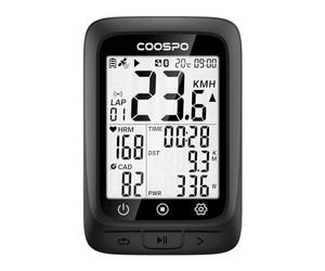 COOSPO BC107 Compteur Velo sans Fil Bluetooth 5.0 Ant+ Compteur Vitesse Velo Odomètre, Écran LCD rétroéclairé de 2.4 Pouces Compatible avec Capteurs Ant, Velo Route et VTT