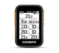 CooSpo Compteur Vélo GPS sans Fil Compteur de Vitesse de vélo Compteur kilométrique avec écran LCD 2,4 Pouces Étanche IP67 Prise en Charge Bluetooth 5.0 Ant + 80 Types de données