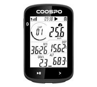 COOSPO CS300 GPS Compteur Velo sans Fil Rétroéclairé Automatique de 2,6'' Soutien, Ordinateur Velo GPS de 40h Autonomie de Batterie Écran Rechargeable étanche IPX7, Bluetooth5.0/ Ant+