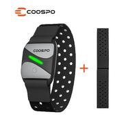 COOSPO Fréquence Cardiaque Brassard Bluetooth Ant+, Brassard Cardiofrequencemetre en Temps réel, Capteur Optique de Fréquence Cardiaque Compatible avec Strava Garmin Wahoo Zwift Peloton CoospoRide BLA