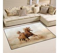 Coosun bébé Cheval et sa maman Zone Tapis Moquette antidérapant Tapis de sol Paillasson pour salon Chambre à coucher 152.4 x 99.1 cm, Tissu, multicolore, 60 x 39 inch
