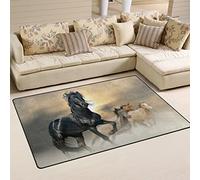 Coosun Chevaux animés Zone Tapis Moquette antidérapant Tapis de sol Paillasson pour salon Chambre à coucher 78,7 x 50,8 cm, Tissu, multicolore, 31 x 20 inch