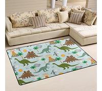 Coosun Dinosaure Scène Zone Tapis Moquette antidérapant Tapis de sol Paillasson pour salon Chambre à coucher 78,7 x 50,8 cm, Tissu, multicolore, 31 x 20 inch