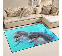 Coosun rieur dauphins Zone Tapis Moquette antidérapant Tapis de sol Paillasson Salon Chambre à coucher 78,7 x 50,8 cm, Tissu, multicolore, 31 x 20 inch