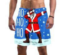 coosun Short de bain Père Noël pour homme à séchage rapide, Dabbing Santa Claus, L
